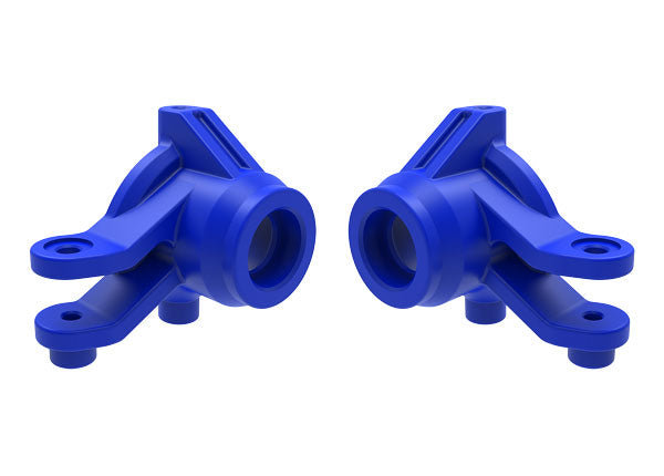 TRAXXAS 10736-BLUE Steering blocks, left & right (blue)