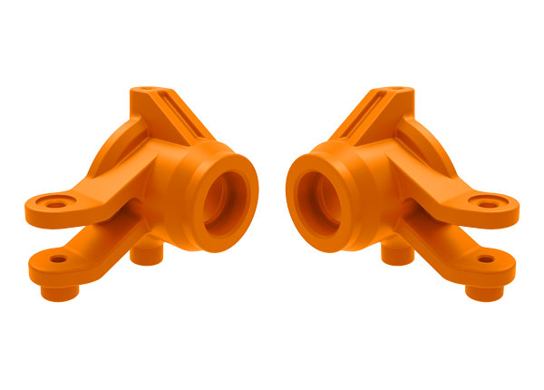 TRAXXAS 10736-ORANGE Steering blocks, left & right (orange)