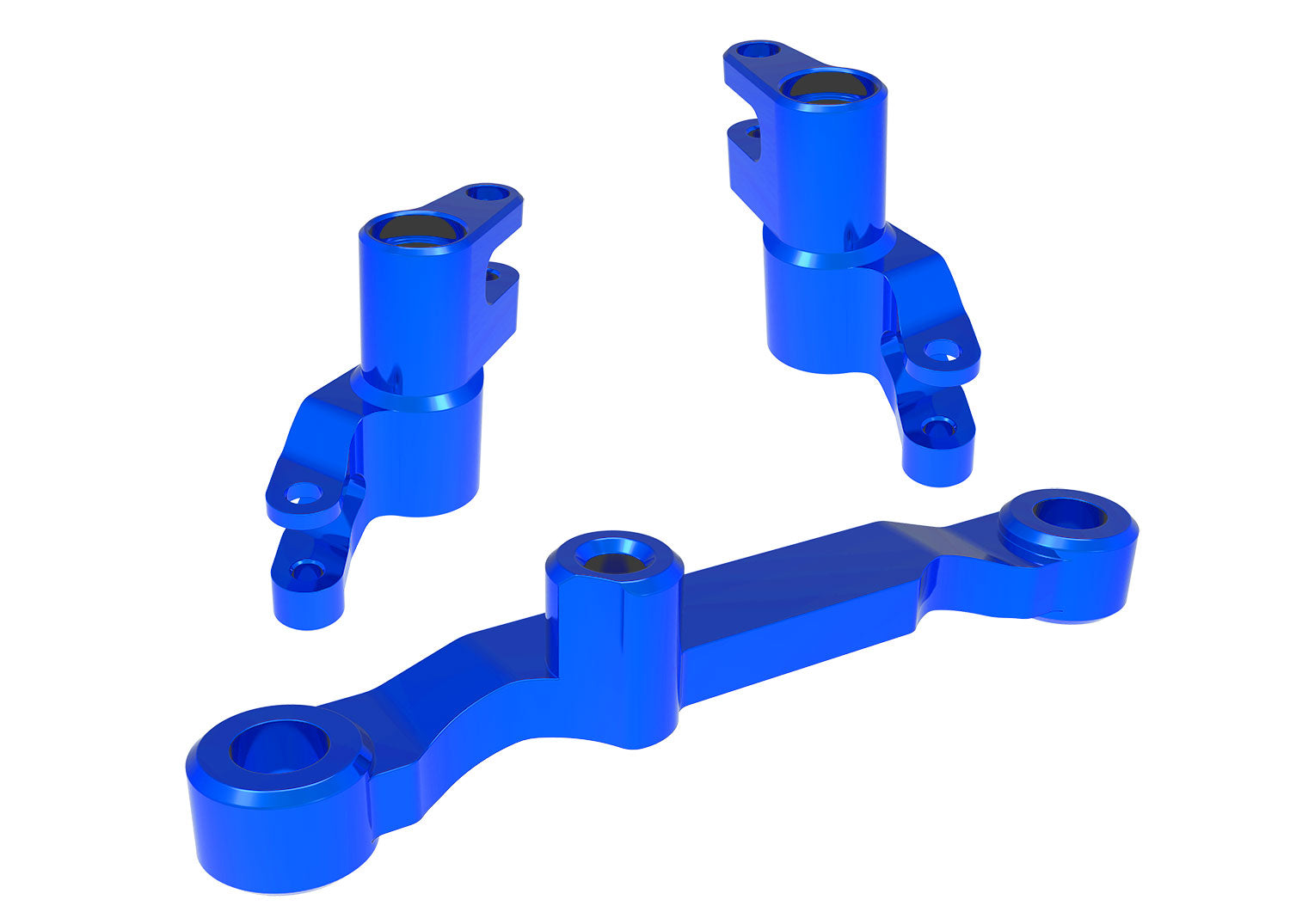TRAXXAS 10743-BLUE Blue Aluminum Bellcrank Assembly with Drag Link
