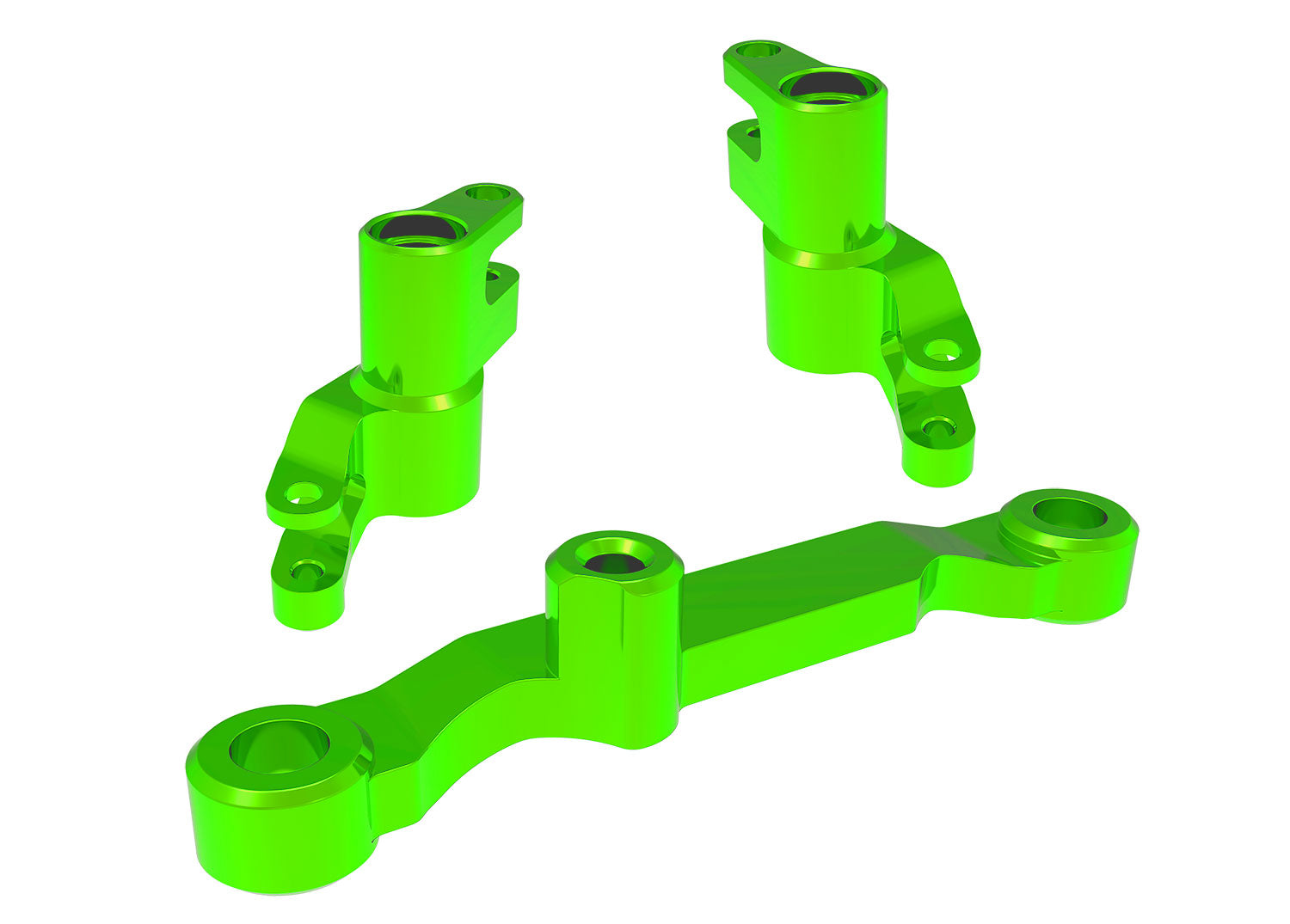TRAXXAS 10743-GRN Green Aluminum Bellcrank Assembly with Drag Link