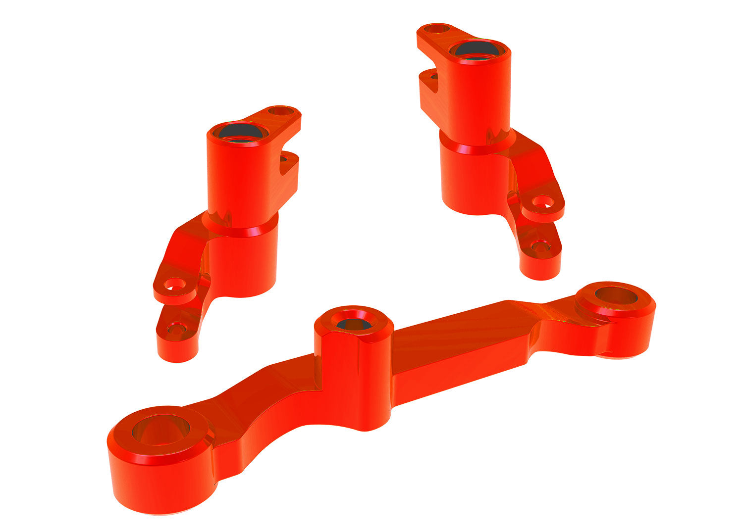 TRAXXAS 10743-RED Red Aluminum Bellcrank Assembly with Drag Link