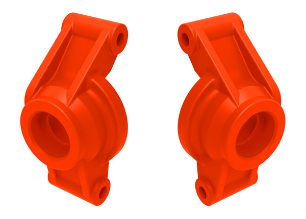 TRAXXAS 10752-ORANGE Carriers, stub axle (red) (rear) (left & right)