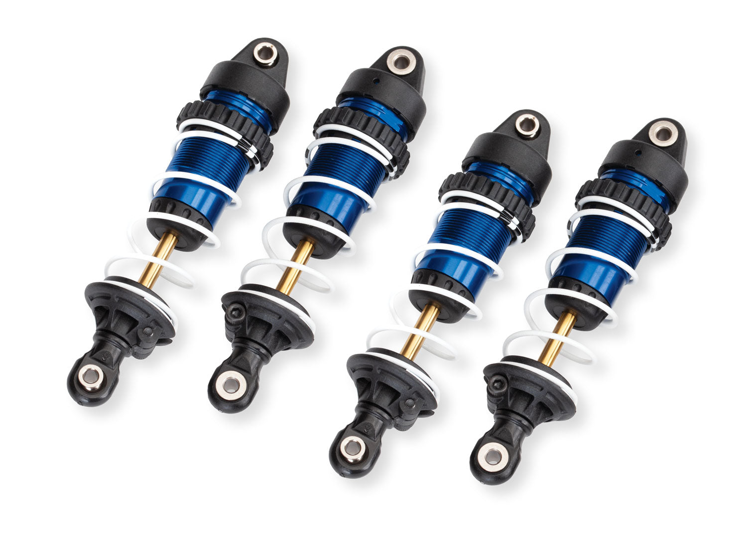 TRAXXAS 10765-BLUE Blue Aluminum Mini GTR Long Shocks & Springs (4)