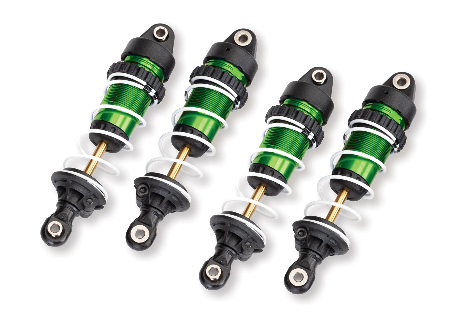 TRAXXAS 10765-GRN Green Aluminum Mini GTR Long Shocks & Springs (4)