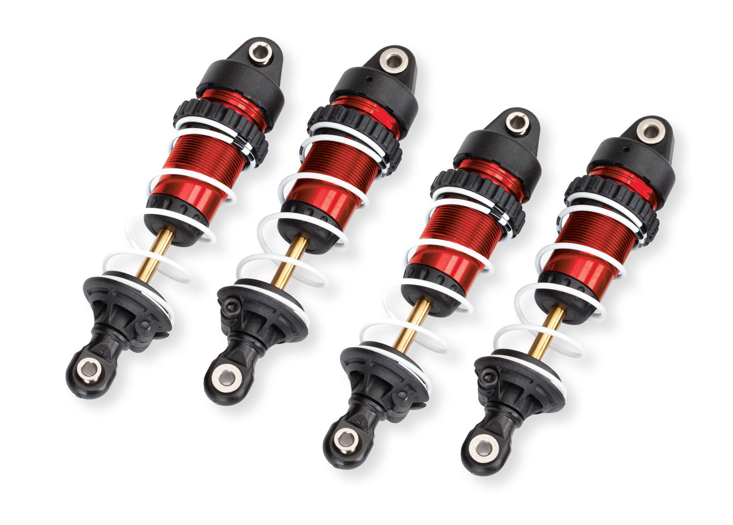 TRAXXAS 10765-RED Red Aluminum Mini GTR Long Shocks & Springs (4)