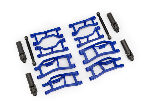 TRAXXAS 10790-BLUE Suspension kit, Mini Maxx WideMaxx, blue (includes front & rear suspension arms, front toe links & outer half shafts (extended))