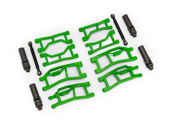 TRAXXAS 10790-GRN Suspension kit, Mini Maxx WideMaxx, green (includes front & rear suspension arms, front toe links & outer half shafts (extended))