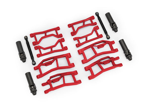 TRAXXAS 10790-RED  Suspension kit, Mini Maxx WideMaxx, red (includes front & rear suspension arms, front toe links & outer half shafts (extended))