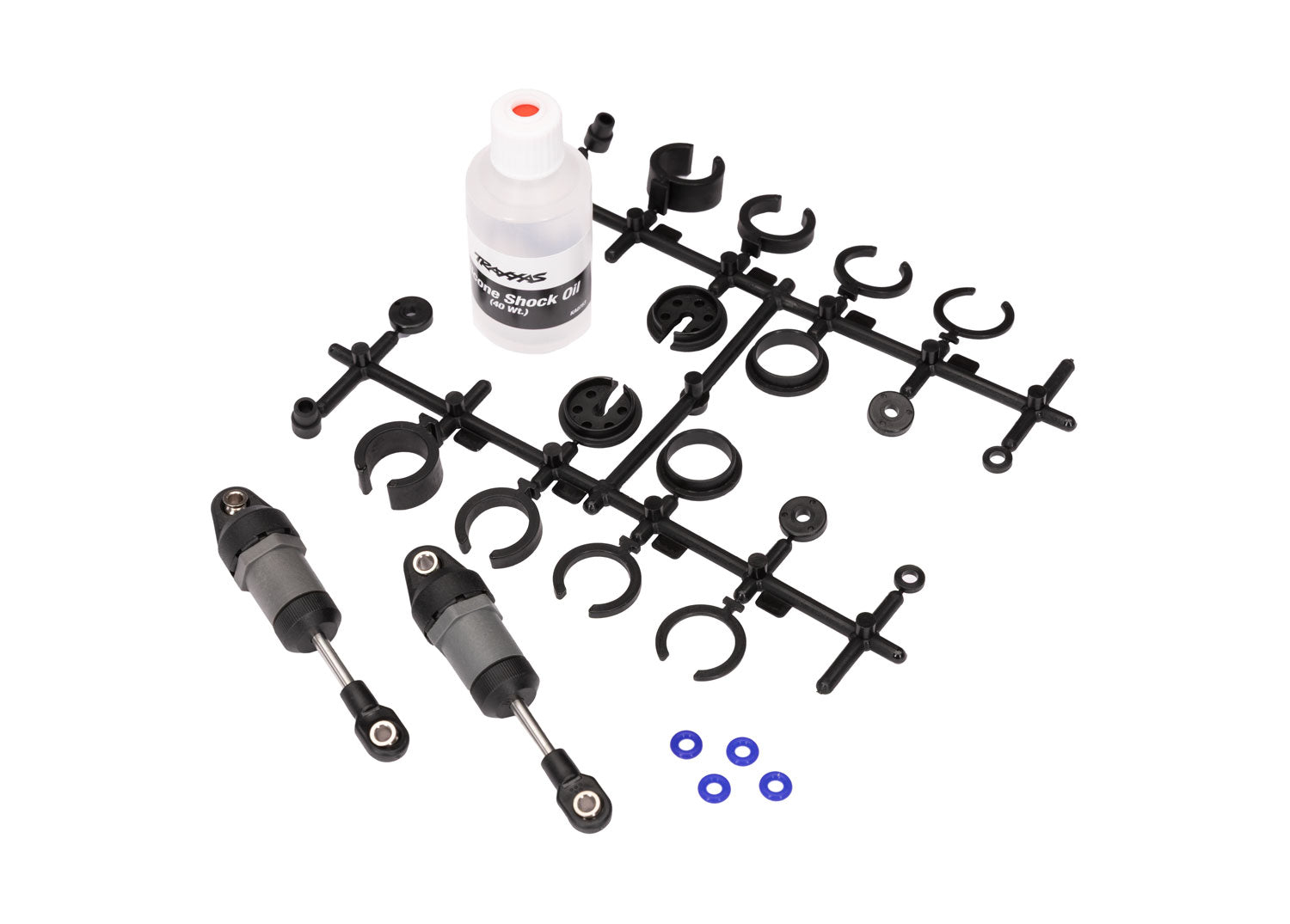 TRAXXAS 10860 Short Gray Ultra Shocks with Springs (2)