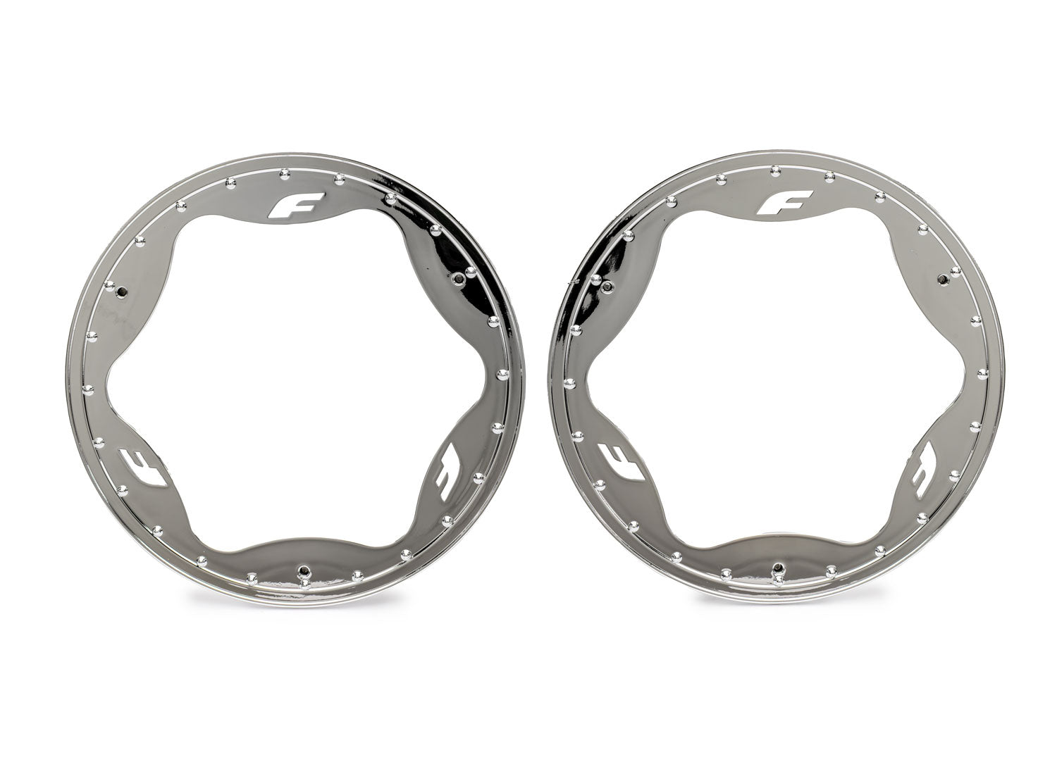 TRAXXAS 10948-CHRM 4.3" Chrome Funco Rear Beadlock Rings (2)