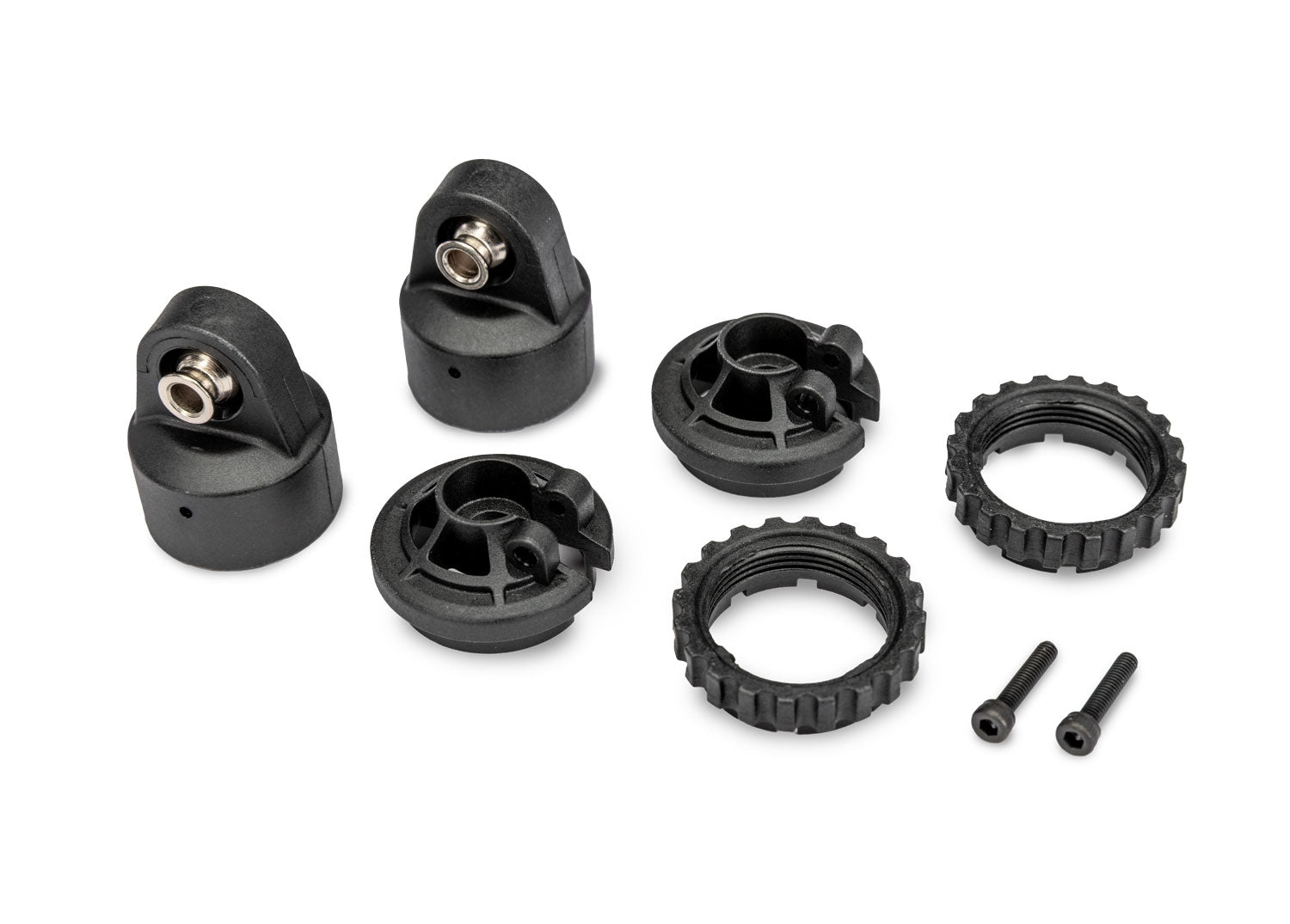 TRAXXAS 1096 Shock caps, GT-Maxx® shocks (for 4mm pins)/ spring perch/ adjusters/ 2.5x14 CS (2) (for 2 shocks)