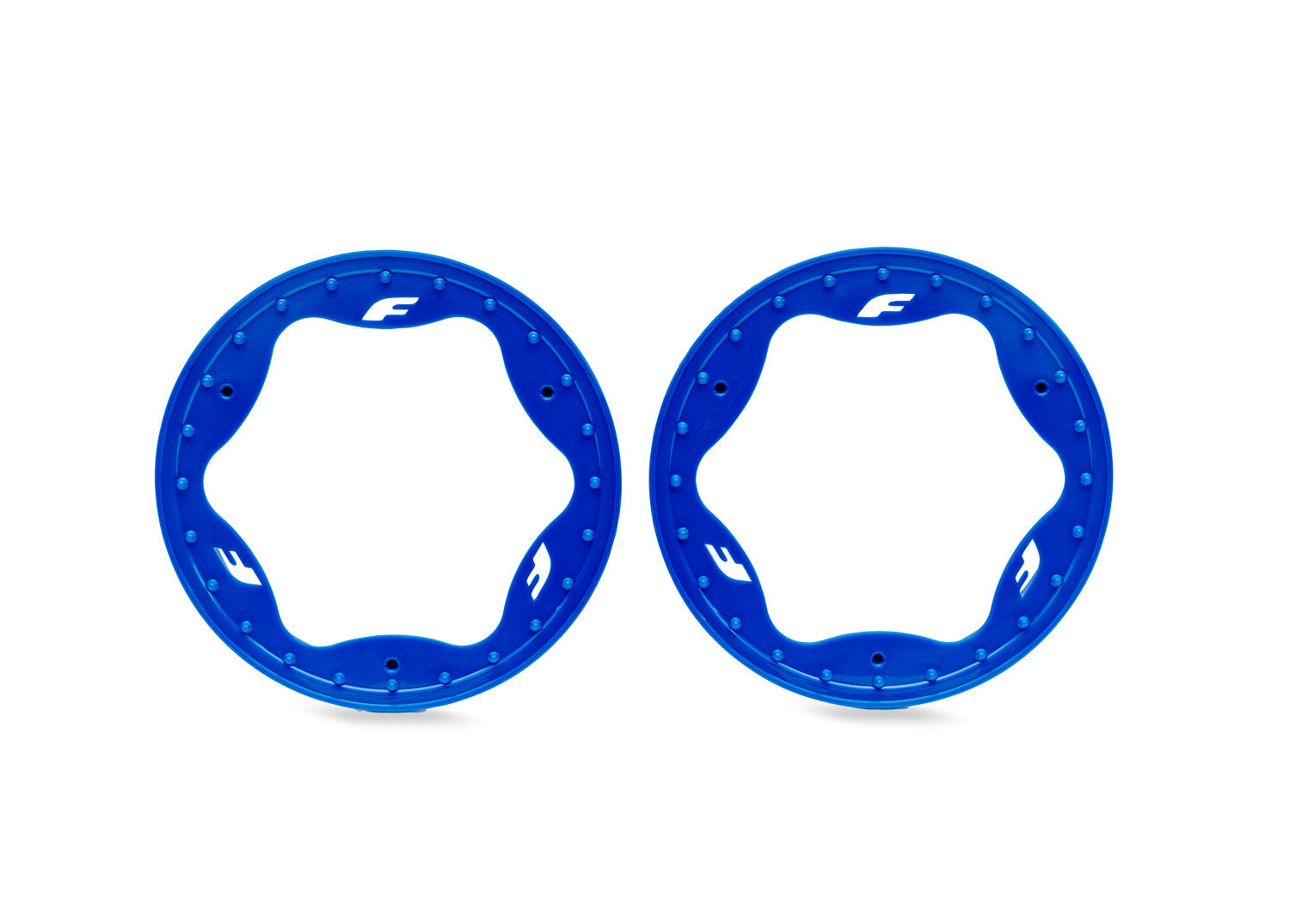 TRAXXAS 10976-BLUE 3.5" Red Funco Front Beadlock Rings (2)