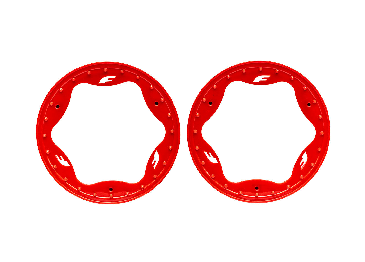 TRAXXAS 10976-RED 3.5" Red Funco Front Beadlock Rings (2)