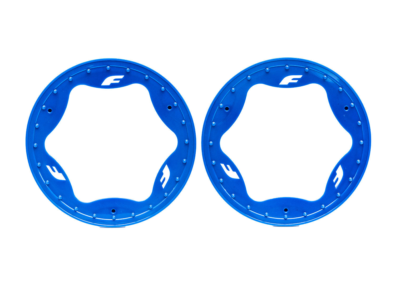 TRAXXAS 10977-BLUE 3.9" Red Funco Rear Beadlock Rings (2)