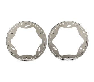 TRAXXAS 10977-CHRM 3.9" Chrome Funco Rear Beadlock Rings (2)