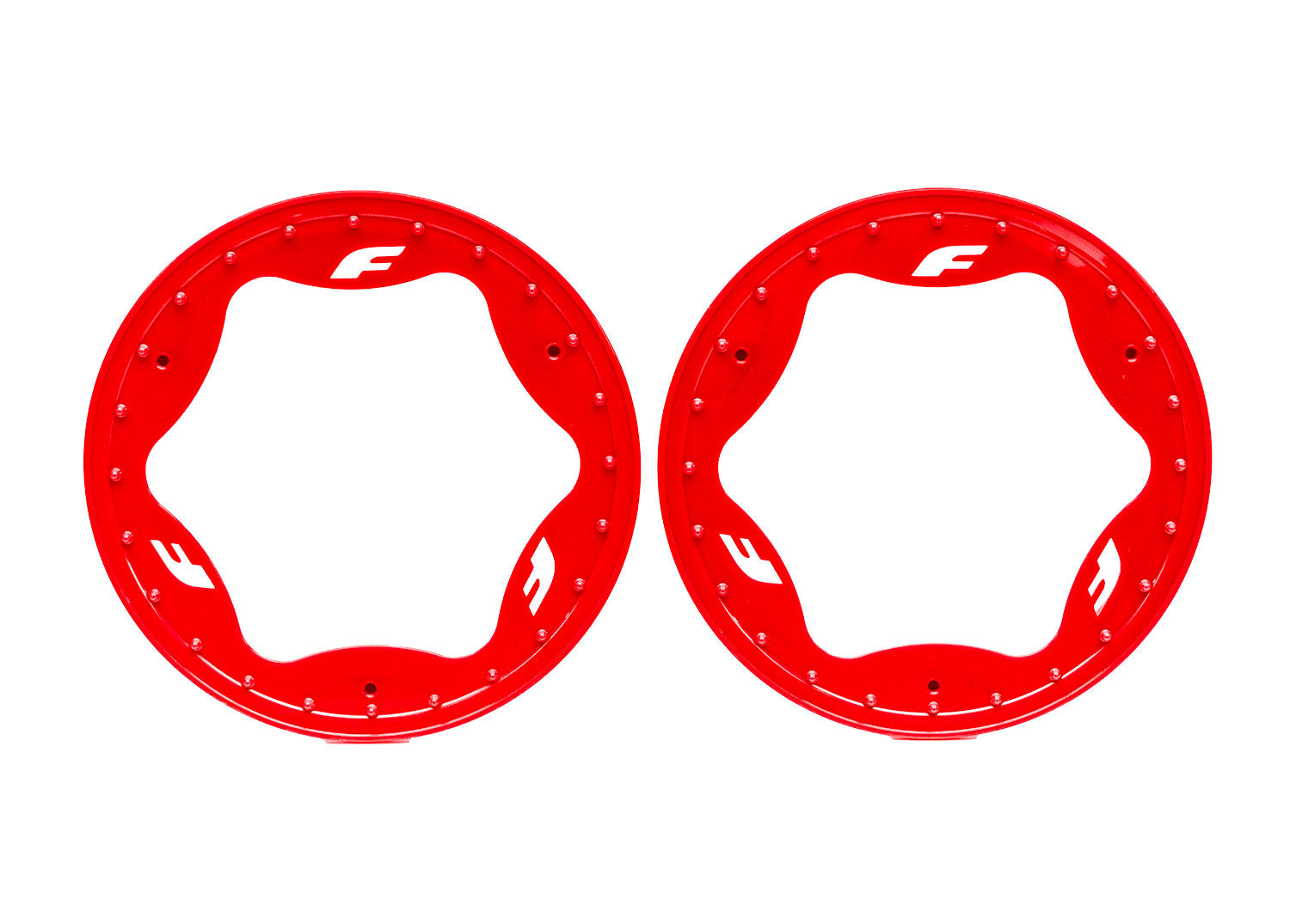 TRAXXAS 10977-RED 3.9" Red Funco Rear Beadlock Rings (2)