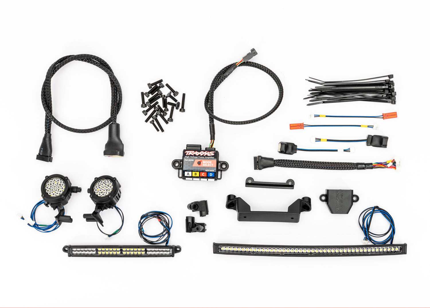 TRAXXAS 10996 Pro Scale LED light set, Funco Sand Car, complete (includes front light bar, rear light bar, side lights (left & right), and high-voltage power amplifier)