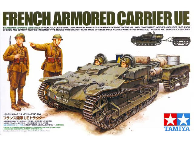 TAMIYA 35284 French Armored Carrier UE 2 with Renault UK trailer