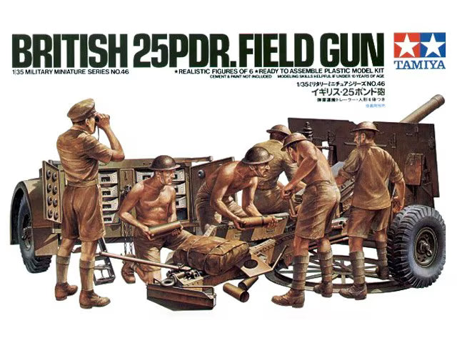 TAMIYA 35046 British 25Pdr. Field Gun w/6 crew