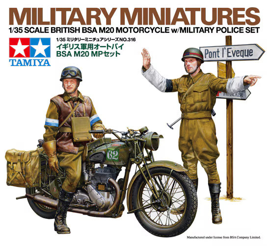 TAMIYA 35316 British BSA M20 Motorcycle w/Military Police