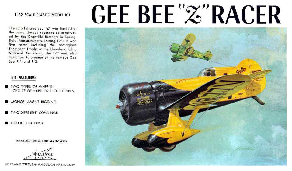 WILLIAMS 32-426 1/32 Gee Bee "Z" Racer