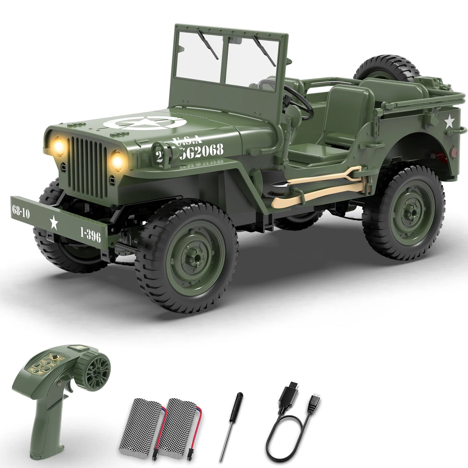 RC PRO G2068 Crawler 1:10 Scale Simulation of a Multi-Purpose Off-Road Car 2.4G 1941 Mb Scaler Willys Jeep