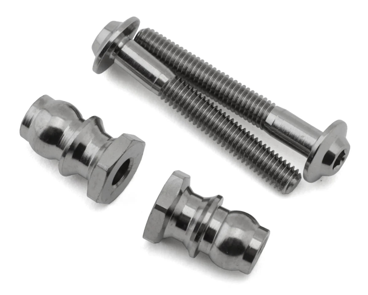 1 UP 70036 Pro Duty Titanium Front Upper Shock Standoffs Set (22mm/8mm) (RC10SC7)