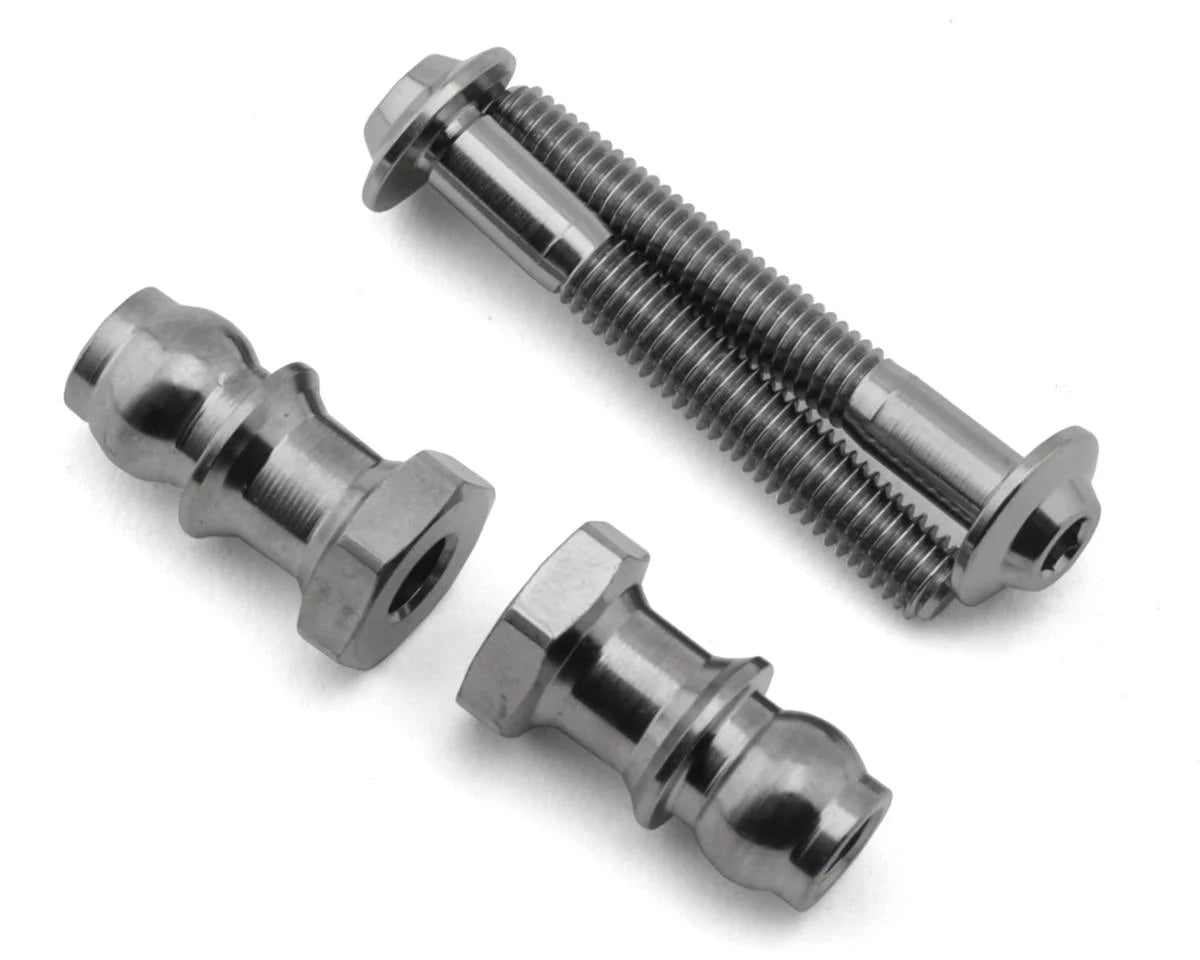 1 UP 70037 Pro Duty Titanium Upper Shock Standoffs Set (22mm/10mm) (B7.1D/B84/B84D/T84/SC7/T7 Rear) (22X/22X-4 Front)