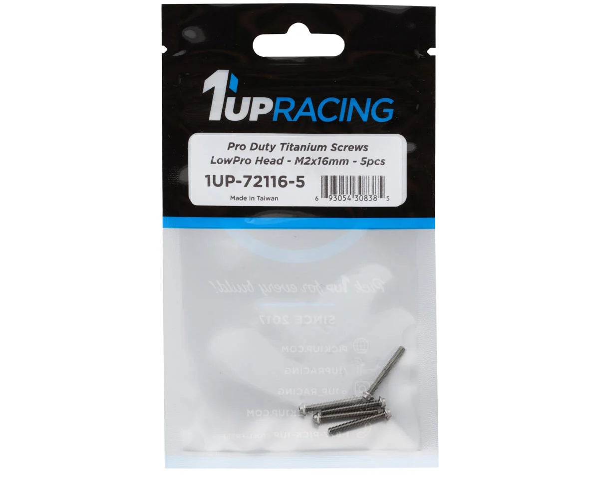 1 UP 72116-5 Titanium Pro Duty LowPro Head Screws (5) (2x16mm)