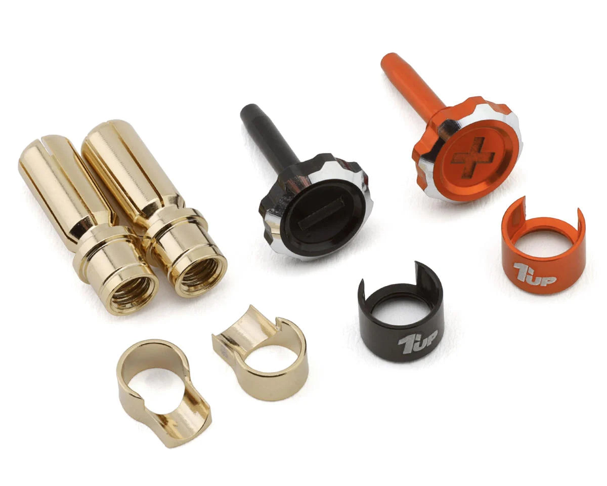 1 UP 190456 "Lockdown" Adjustable Bullet Plug Grips w/5mm Bullets (Orange/Black)