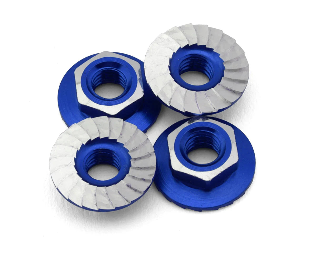 1 UP 870101 4mm "Lockdown" Serrated Aluminum Wheel Nuts (Dark Blue) (4)