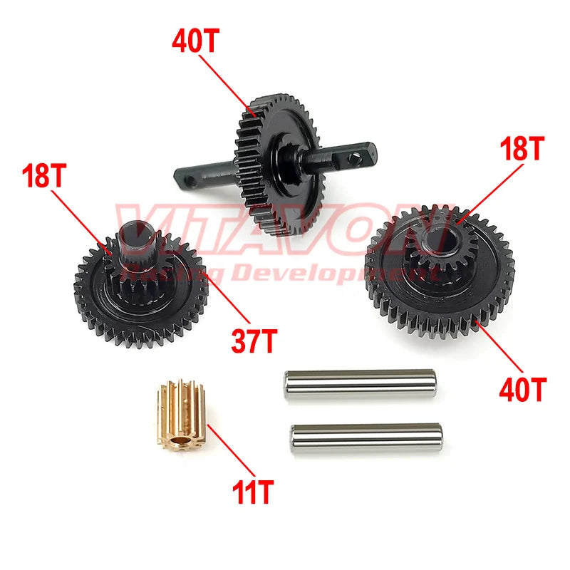 VITAVON T4M0006 CNC HD Steel Center Tranny Gear Set for TRX-4M TRX4M