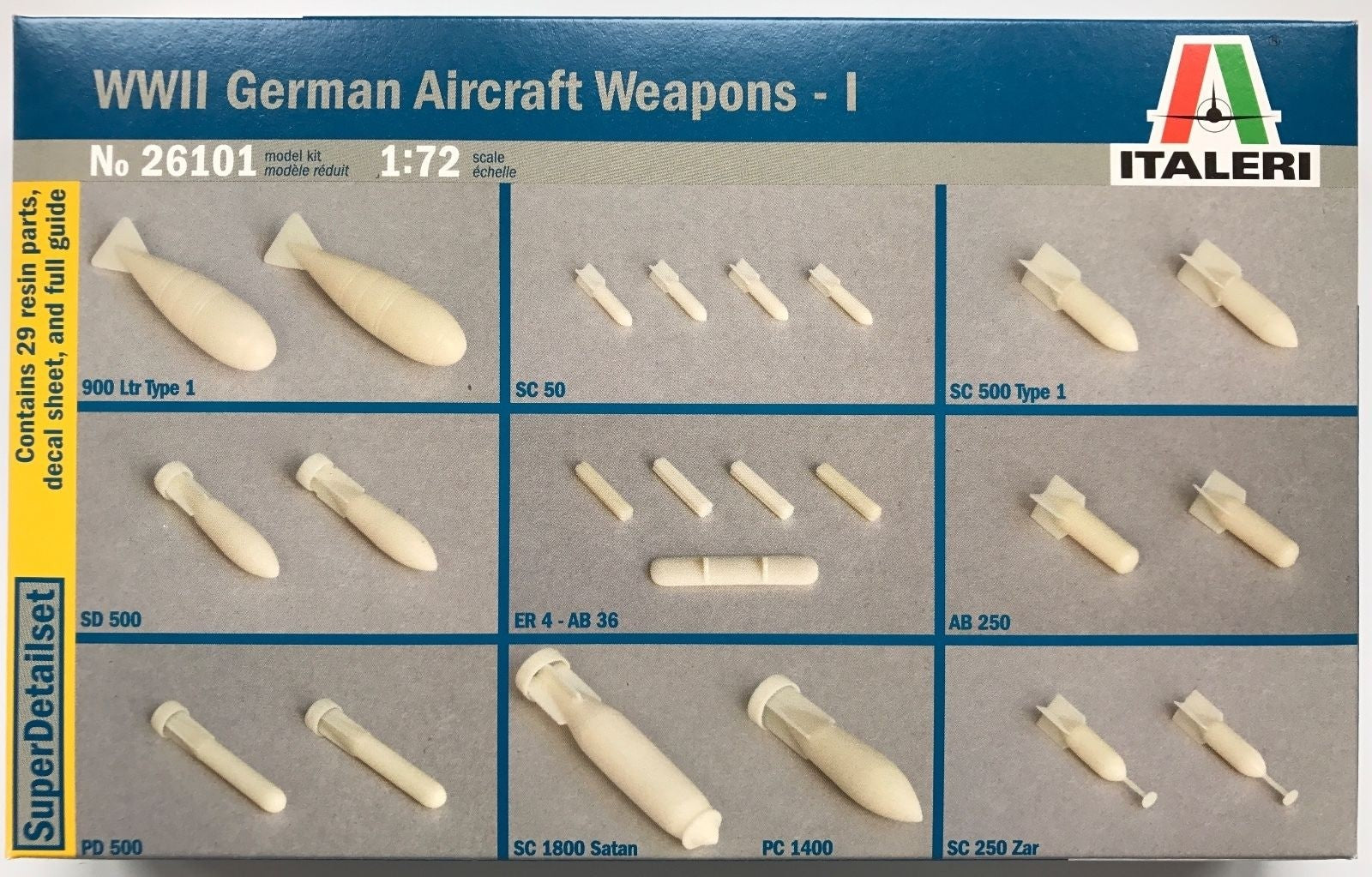 ITALERI 26101 1/72 WWII German Aircraft Weapons