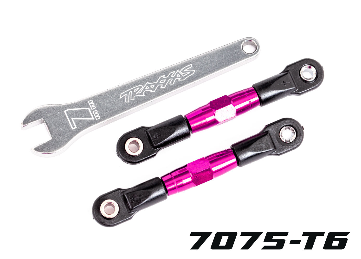 TRAXXAS 2443P TUBES 56 mm Pink Aluminum Rear Camber Links (2)