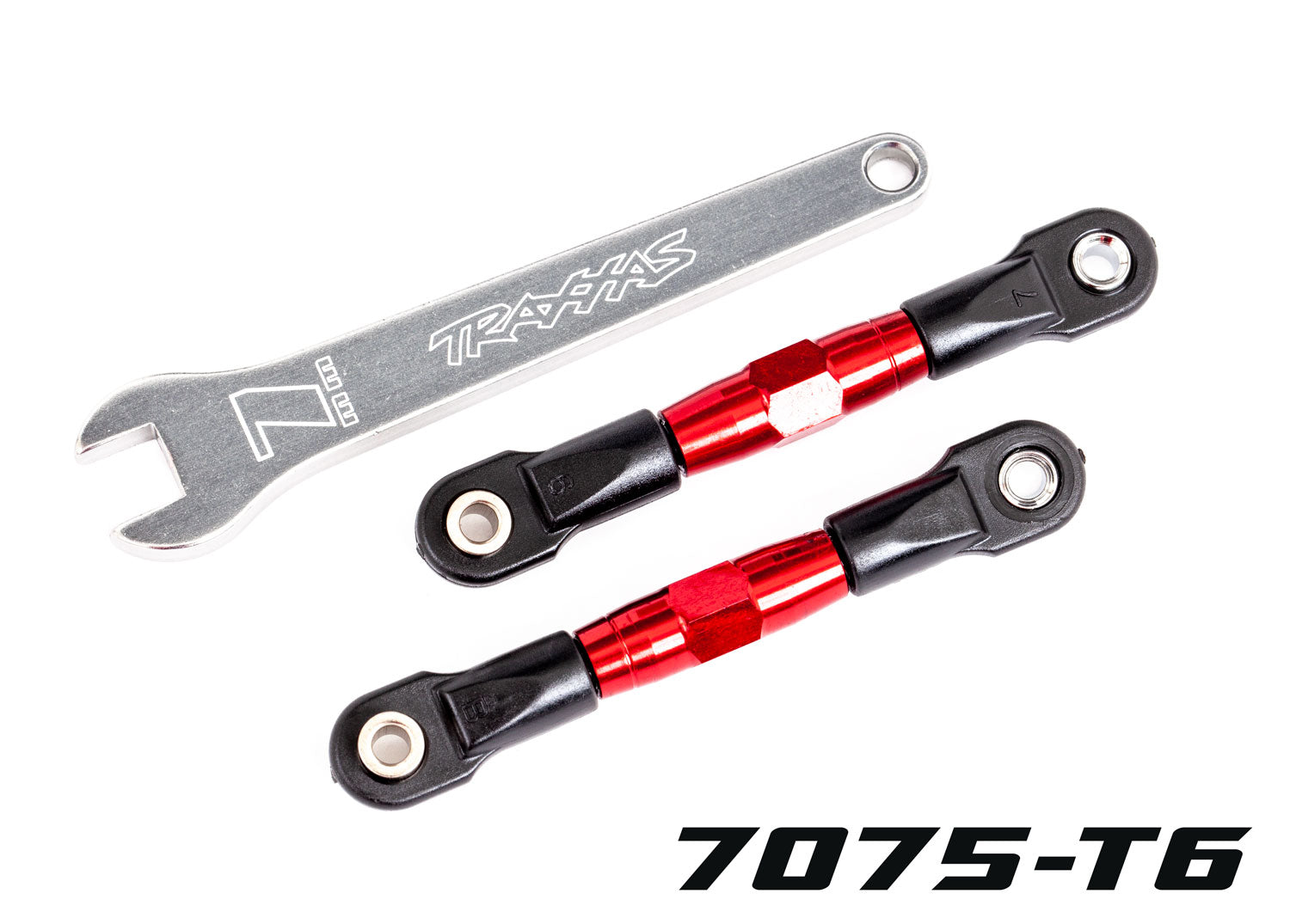 TRAXXAS 2443R TUBES 56 mm Red Aluminum Rear Camber Links (2)