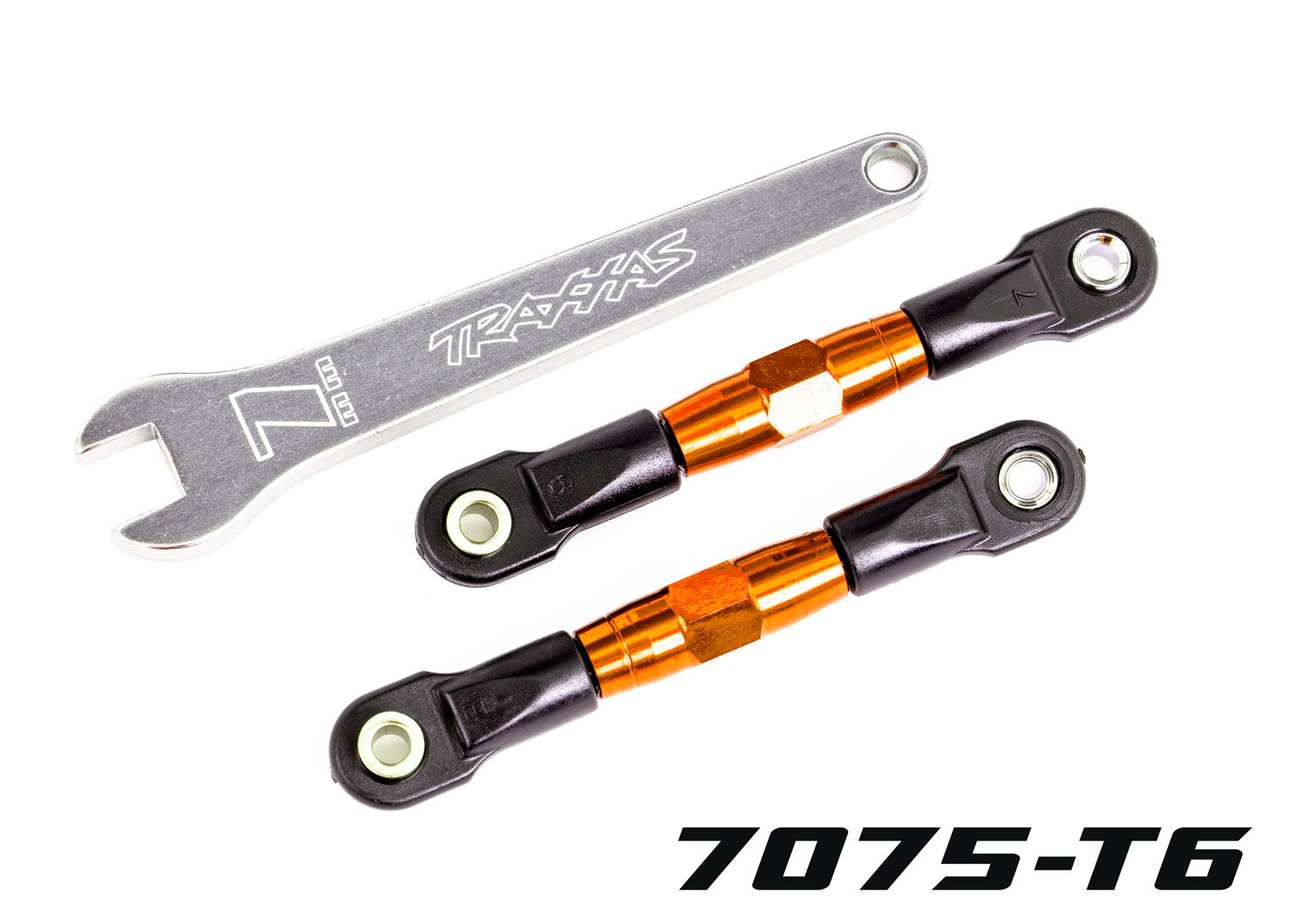TRAXXAS 2443T TUBES 56 mm Orange Aluminum Rear Camber Links (2)