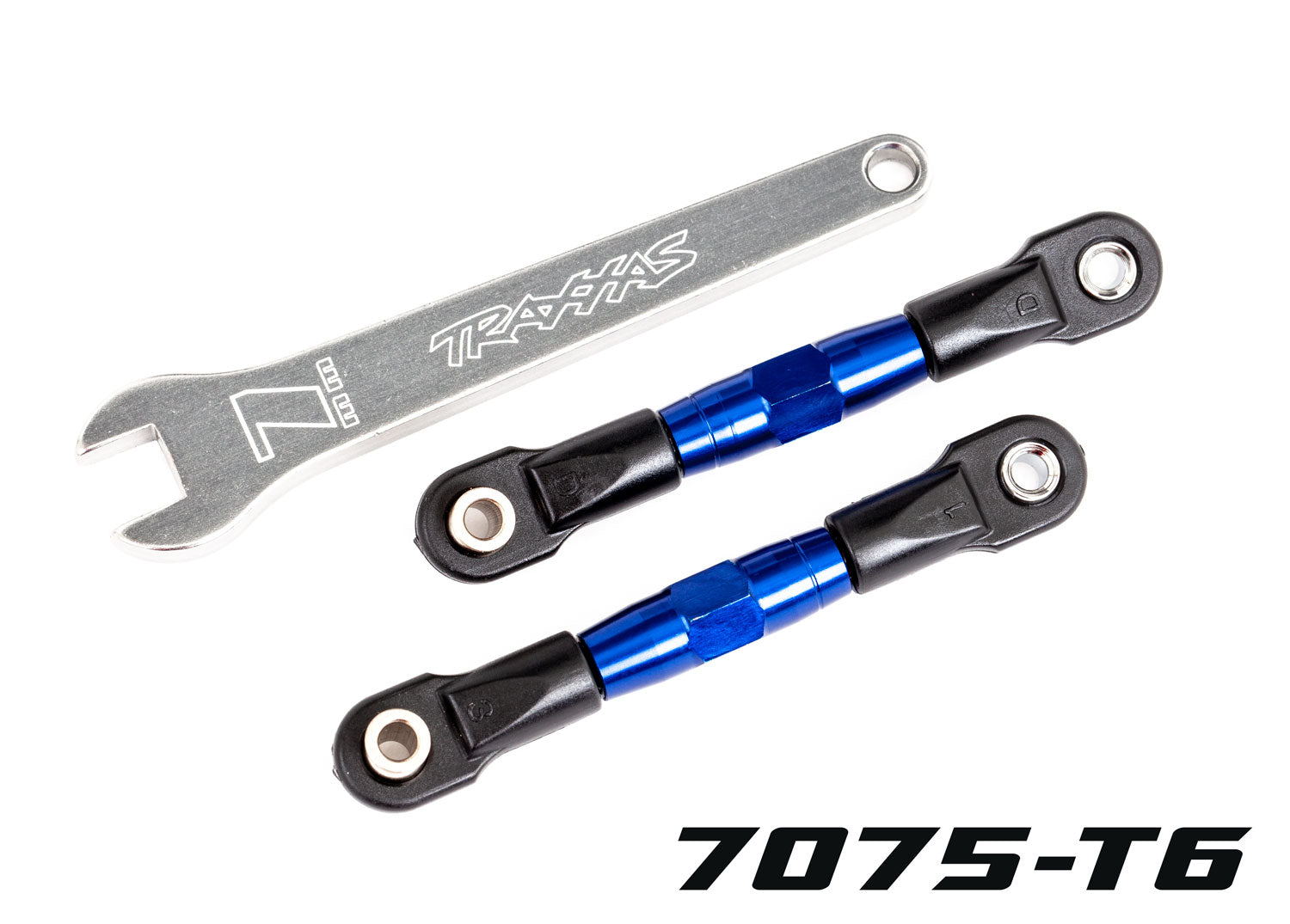 TRAXXAS 2443X TUBES 56 mm Blue Aluminum Rear Camber Links (2)