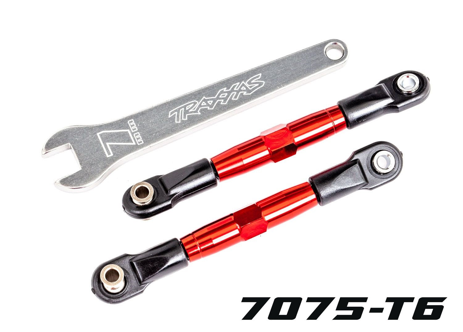 TRAXXAS 2444R TUBES 67 mm Red Aluminum Front Camber Links (2)