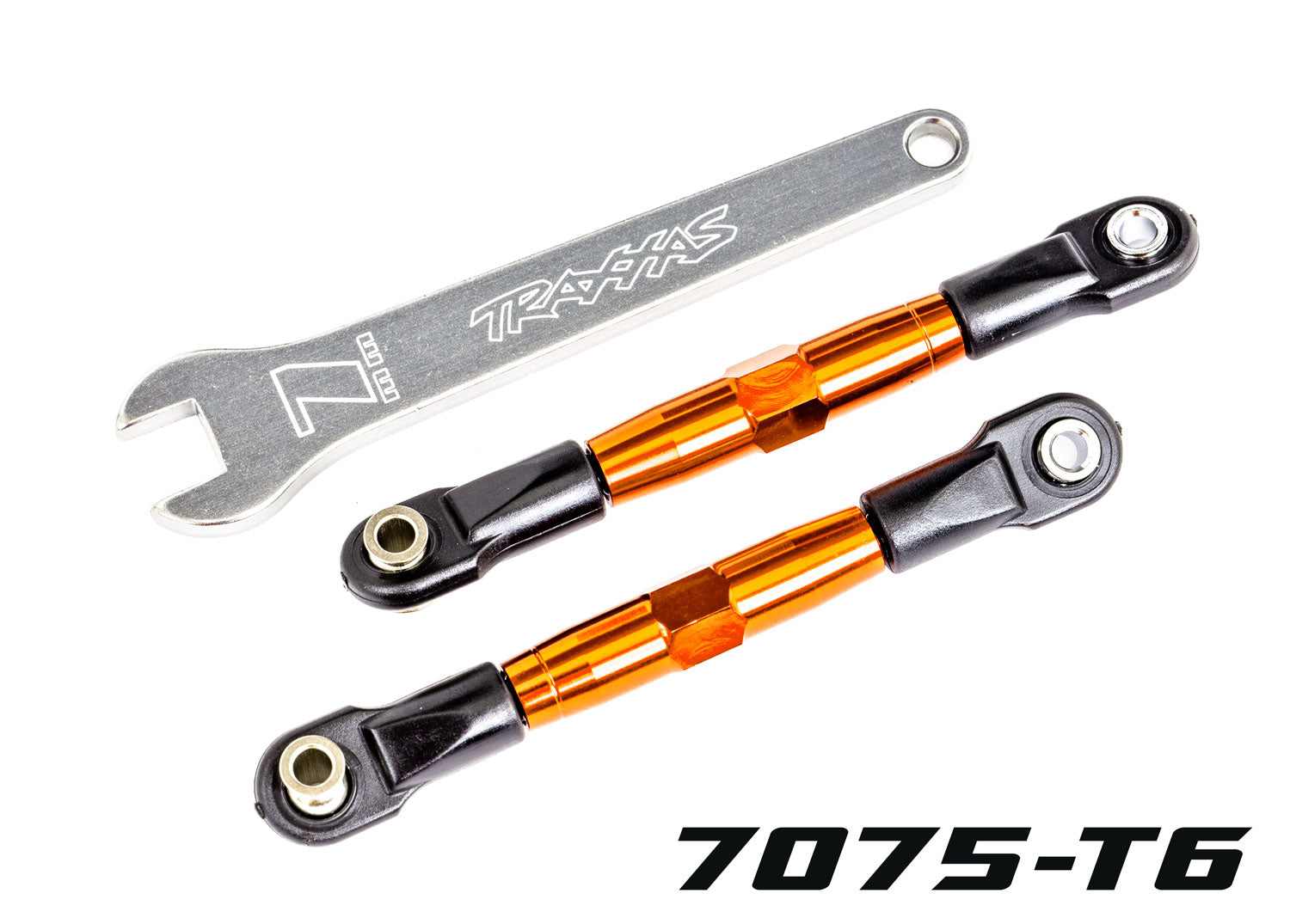 TRAXXAS 2444T TUBES 67 mm Orange Aluminum Front Camber Links (2)