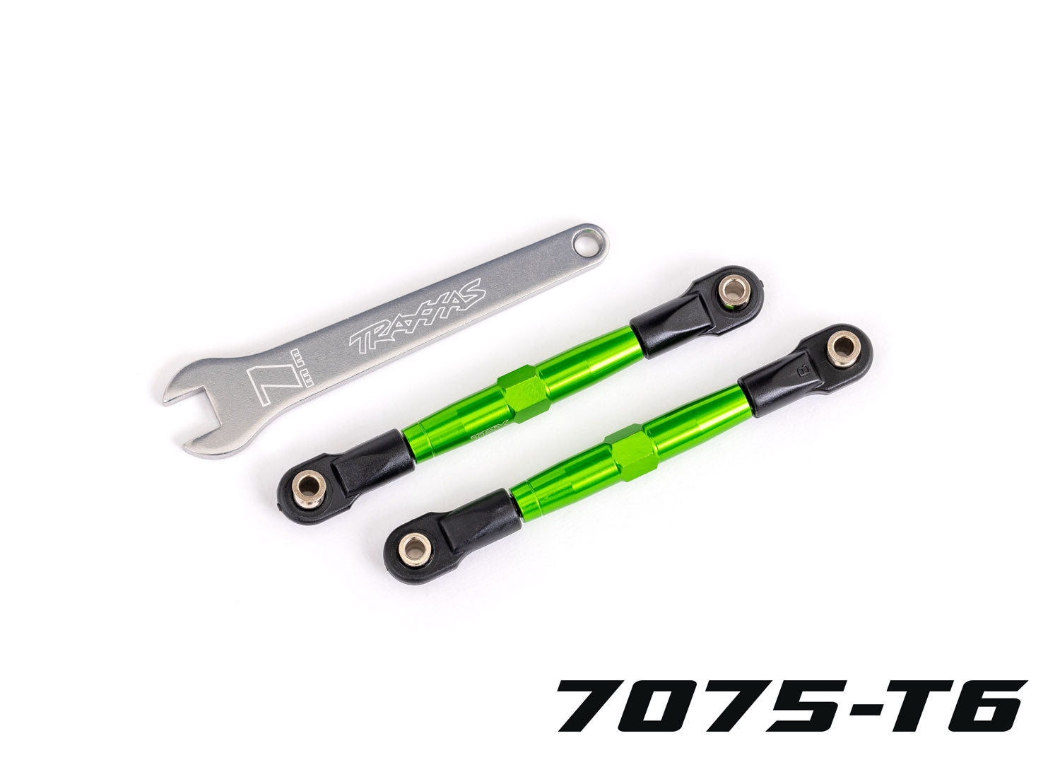 TRAXXAS 2445G TUBES 75 mm Green Aluminum Front Toe Links (2)