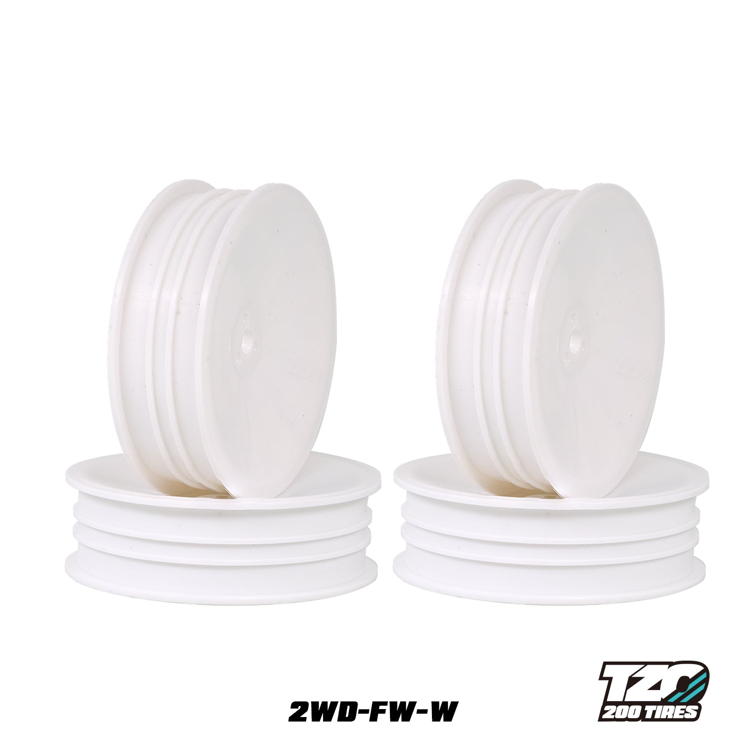 TZO 202 TIRES 2WD-FW-W White 1/10 2WD 2.2 Front wheels 4pcs/bag