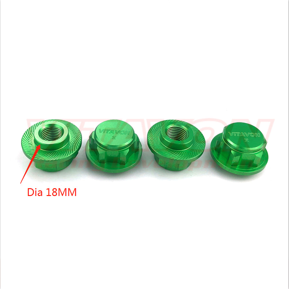 VITAVON XRT0014 GREEN CNC Aluminum 7075 V1 Wheel Nut Adapter 18mm Bore For X-MAXX XRT For Stock Traxxas Stub