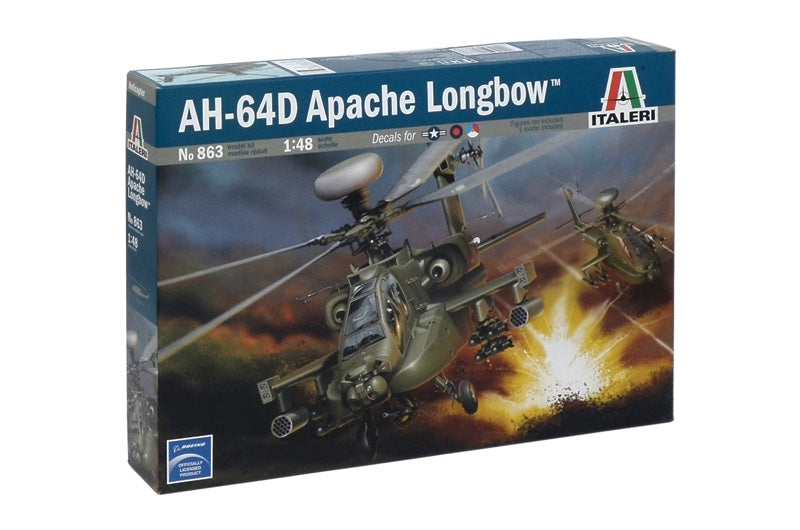ITALERI 0863 550863 1/48 AH-64D Longbow Apache Helicopter