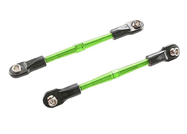 TRAXXAS 3139G Turnbuckles, aluminum (green-anodized), toe links, 59mm (2) (assembled w/ rod ends & hollow balls) (requires 5mm aluminum wrench #5477)