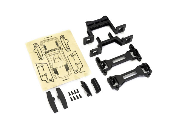 TRAXXAS 3619R Body conversion kit, Stampede (includes front & rear body mounts, latches, hardware) (for clipless mounting)
