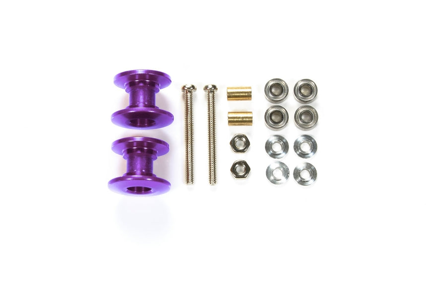 TAMIYA 95540 JR LW DOUBLE ALUMINUM ROLLERS 13-12Mm/Purple