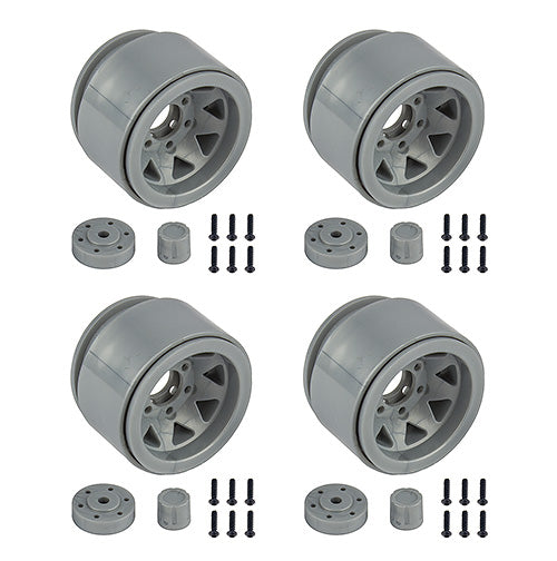 ASSOCIATED ELEMENT 42110 Trigon 1.90" Wheels, Silver (2): Enduro