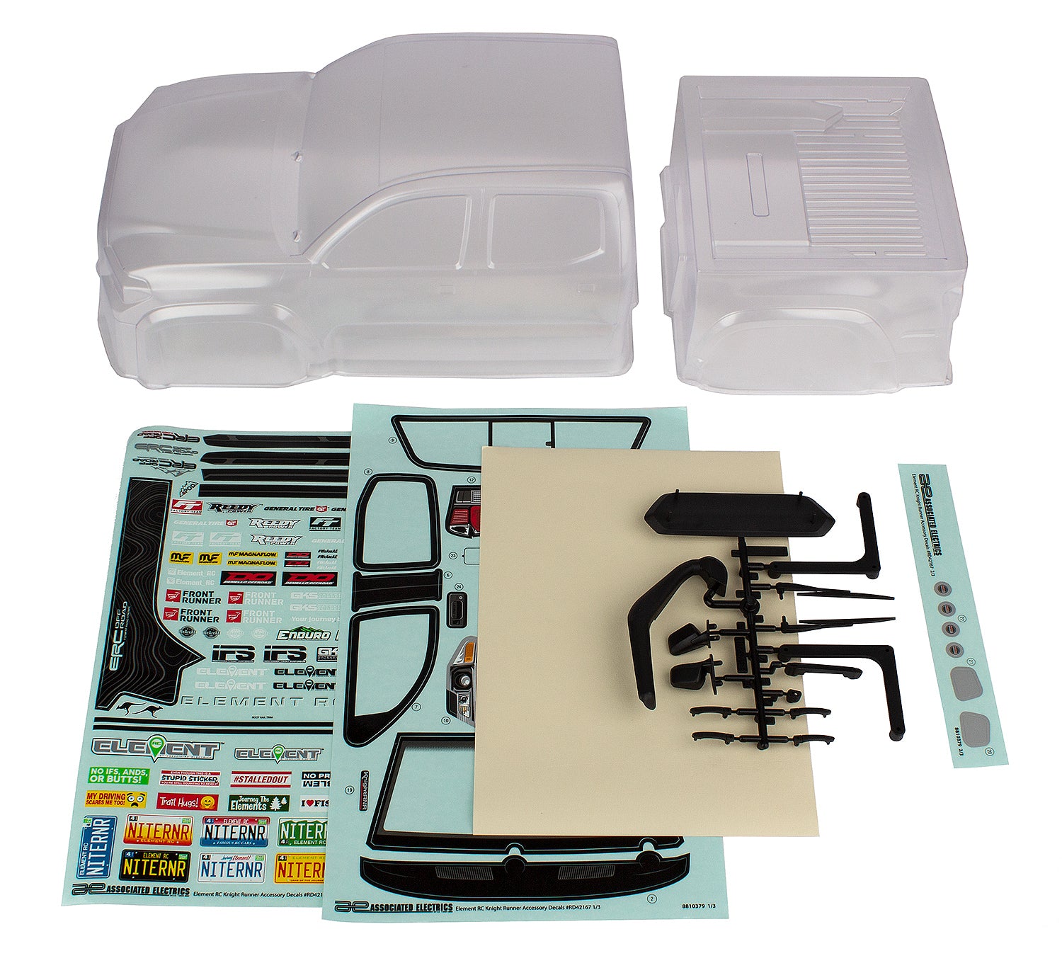 ASSOCIATED ELEMENT 42166 Knightrunner Body Set (Clear) (325mm Wheelbase)