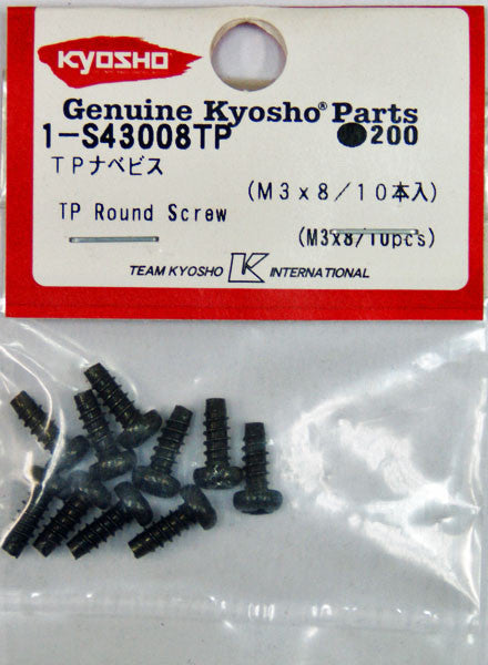 KYOSHO 1-S43008TP TP Round Screw (M3x8/10pcs)