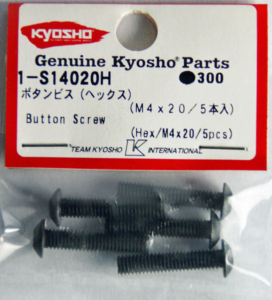 KYOSHO 1-S14020H Button Screw (Hex / M4 x 20 / 5pcs)